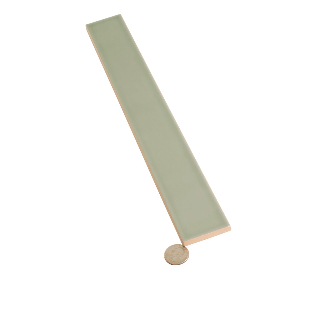 Soft Mint Green 2x16 Glossy Ceramic Subway Tile (50 pack, 10.76 sq ft/case) - Sample