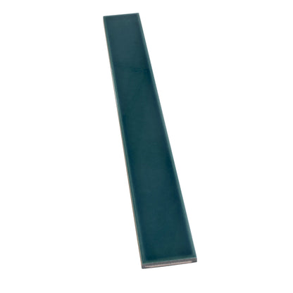 Emerald Petrol Blue 2x16 Glossy Ceramic Subway Tile (50 pack, 10.76 sq ft/case) - Sample