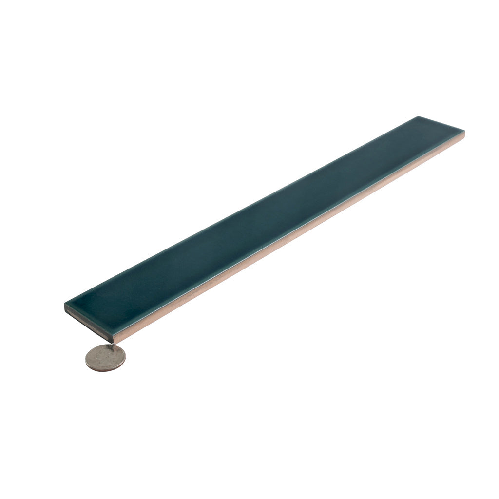 Emerald Petrol Blue 2x16 Glossy Ceramic Subway Tile (50 pack, 10.76 sq ft/case) - Sample