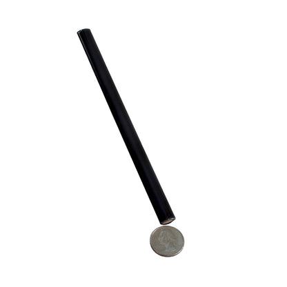 Jet Black 0.5x8 Glossy Ceramic Pencil Tile Trim (10 pack, 0.27 sq ft/case) - Sample
