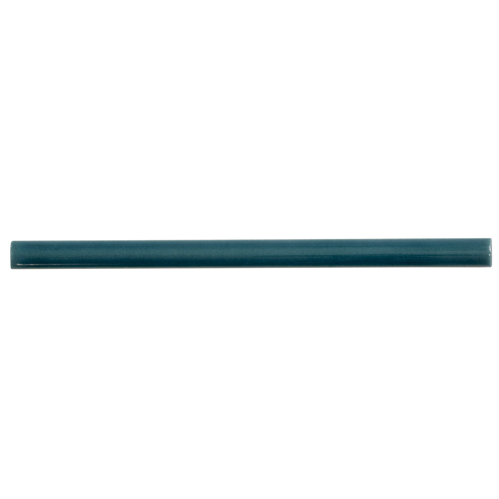 Emerald Petrol Blue 0.5x8 Glossy Ceramic Pencil Tile Trim (10 pack, 0.27 sq ft/case) - Sample