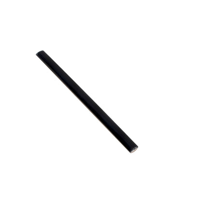 Jet Black 0.5x8 Glossy Ceramic Pencil Tile Trim (10 pack, 0.27 sq ft/case)