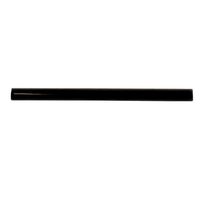 Jet Black 0.5x8 Glossy Ceramic Pencil Tile Trim (10 pack, 0.27 sq ft/case) - Sample