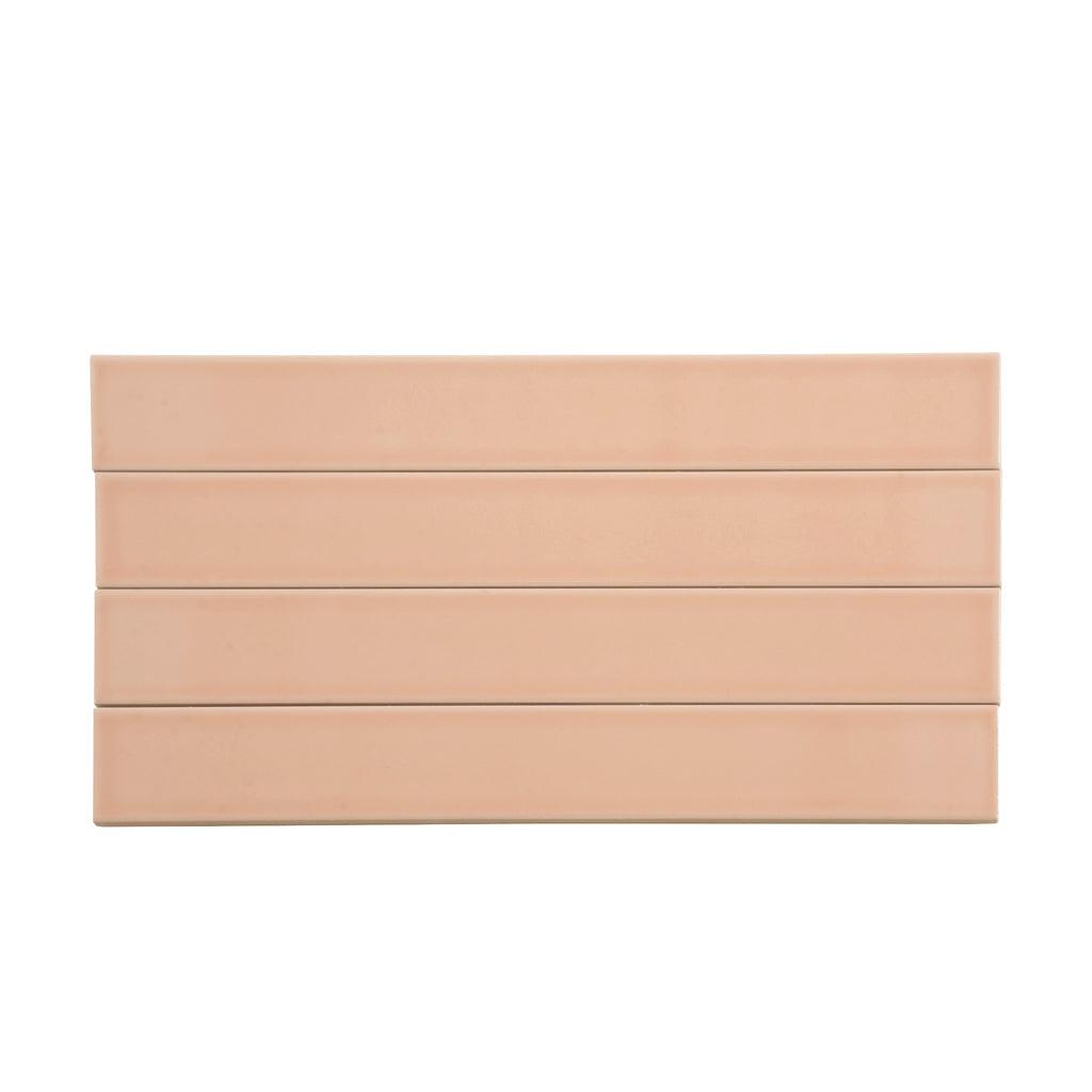 Powder Pink 2x16 Glossy Ceramic Subway Tile (50 pack, 10.76 sq ft/case) - Sample