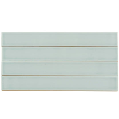 Pastel light Blue 2x16 Glossy Ceramic Subway Tile (50 pack, 10.76 sq ft/case)