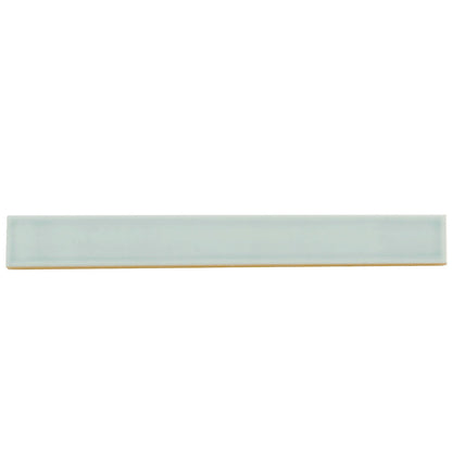 Pastel light Blue 2x16 Glossy Ceramic Subway Tile (50 pack, 10.76 sq ft/case) - Sample