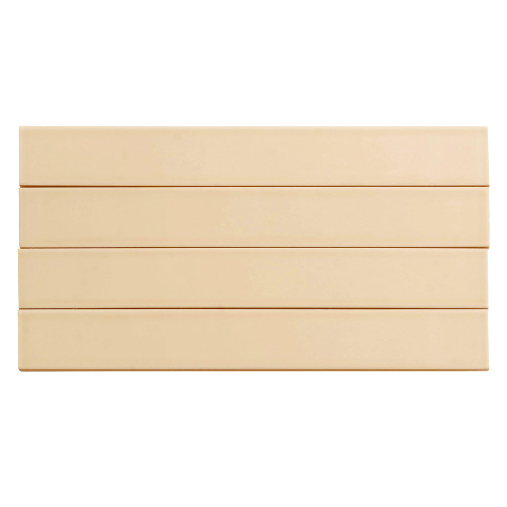 Alabaster Beige 2x16 Glossy Ceramic Subway Tile (50 pack, 10.76 sq ft/case) - Sample