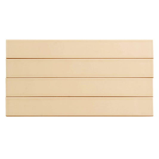 Alabaster Beige 2x16 Glossy Ceramic Subway Tile (50 pack, 10.76 sq ft/case) - Sample