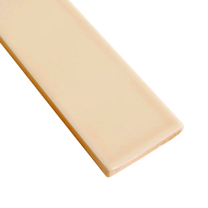 Alabaster Beige 2x16 Glossy Ceramic Subway Tile (50 pack, 10.76 sq ft/case) - Sample