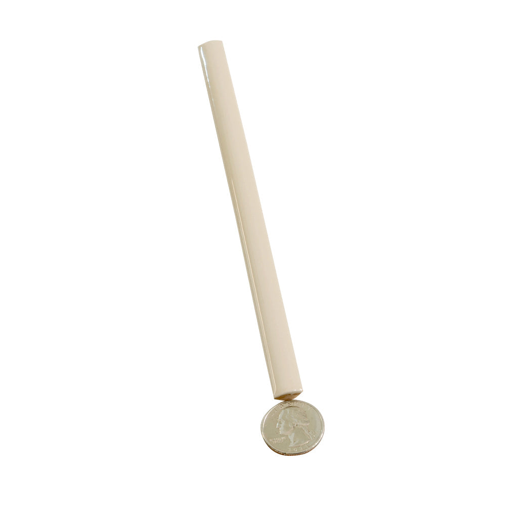 Alabaster Beige 0.5x8 Glossy Ceramic Pencil Tile Trim (10 pack, 0.27 sq ft/case) - Sample