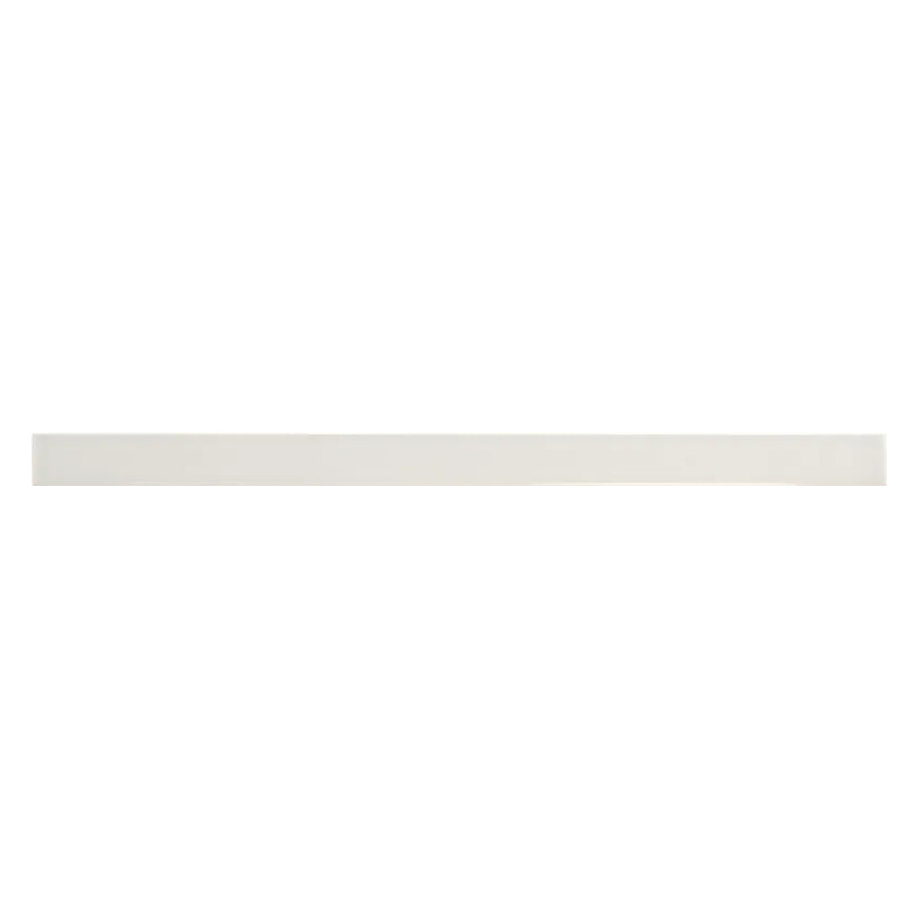 Snow White 0.5x8 Glossy Ceramic Pencil Tile Trim (10 pack, 0.27 sq ft/case) - Sample