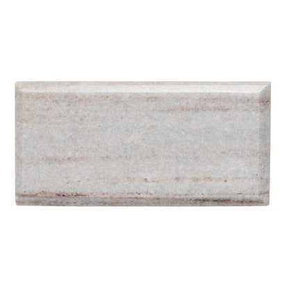 Wooden Beige 3x6 Polished Beveled Subway Crystal Sand Marble Tile (40 pack, 5 sq ft/case)