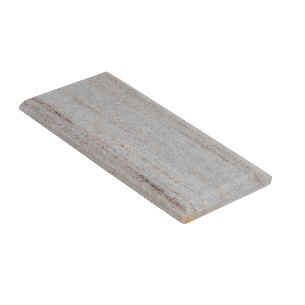 Wooden Beige 3x6 Polished Beveled Subway Crystal Sand Marble Tile (40 pack, 5 sq ft/case)