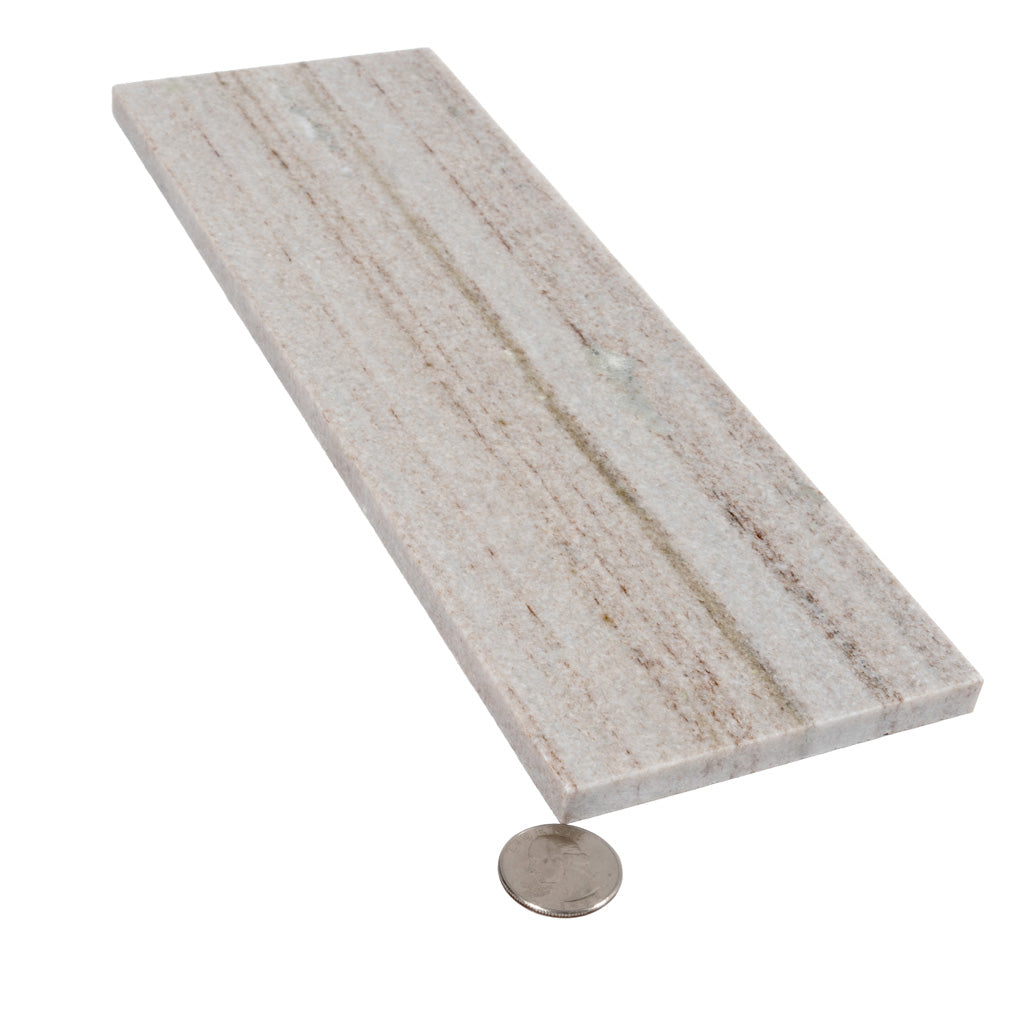 Wooden Beige 4x12 Honed Subway Crystal Sand Marble Tile (15 pack, 5 sq ft/case)
