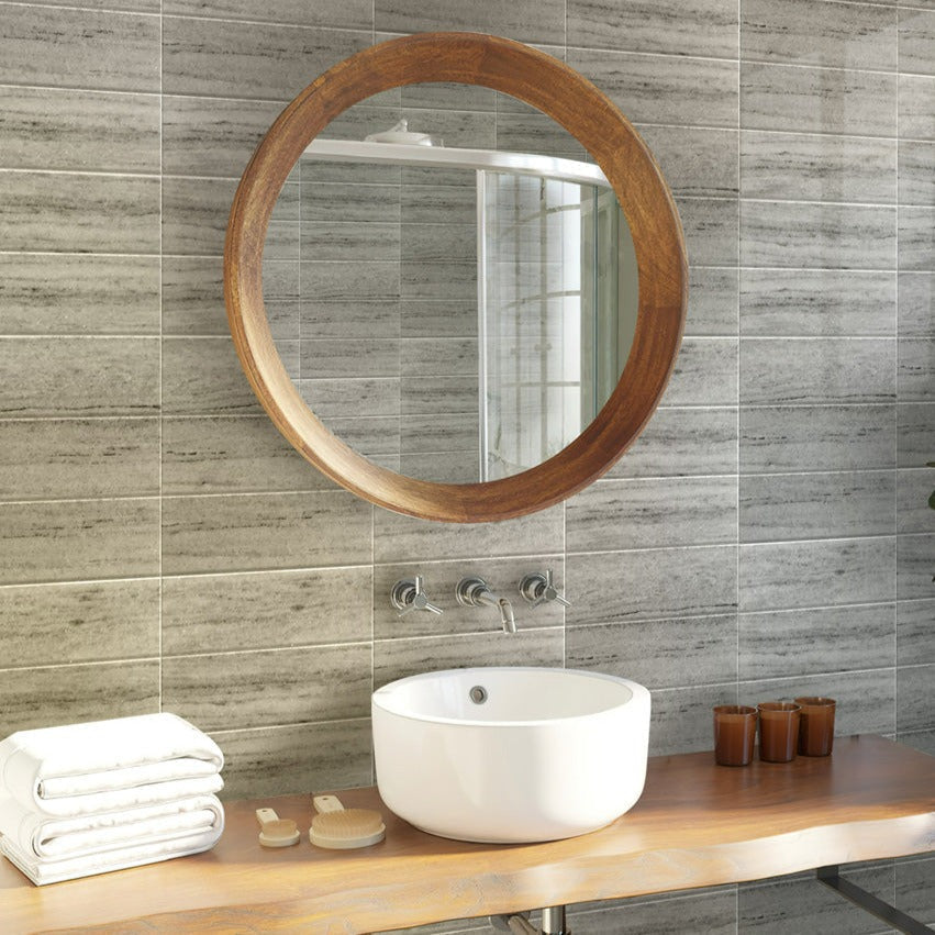 Wooden Beige 4x12 Polished Subway Crystal Sand Marble Tile (15 pack, 5 sq ft/case)