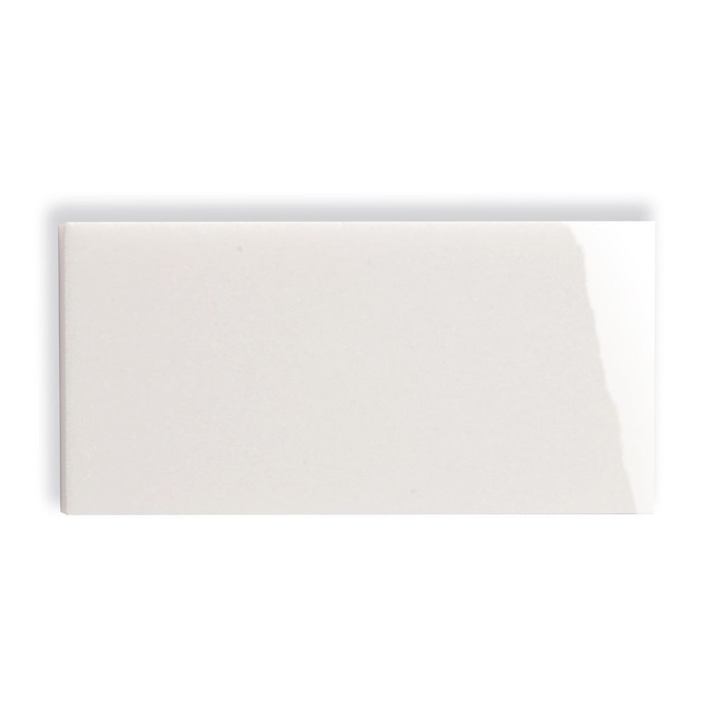 White 3x6 Polished Subway Thassos Marble Tile (40 pack, 5 sq ft/case)