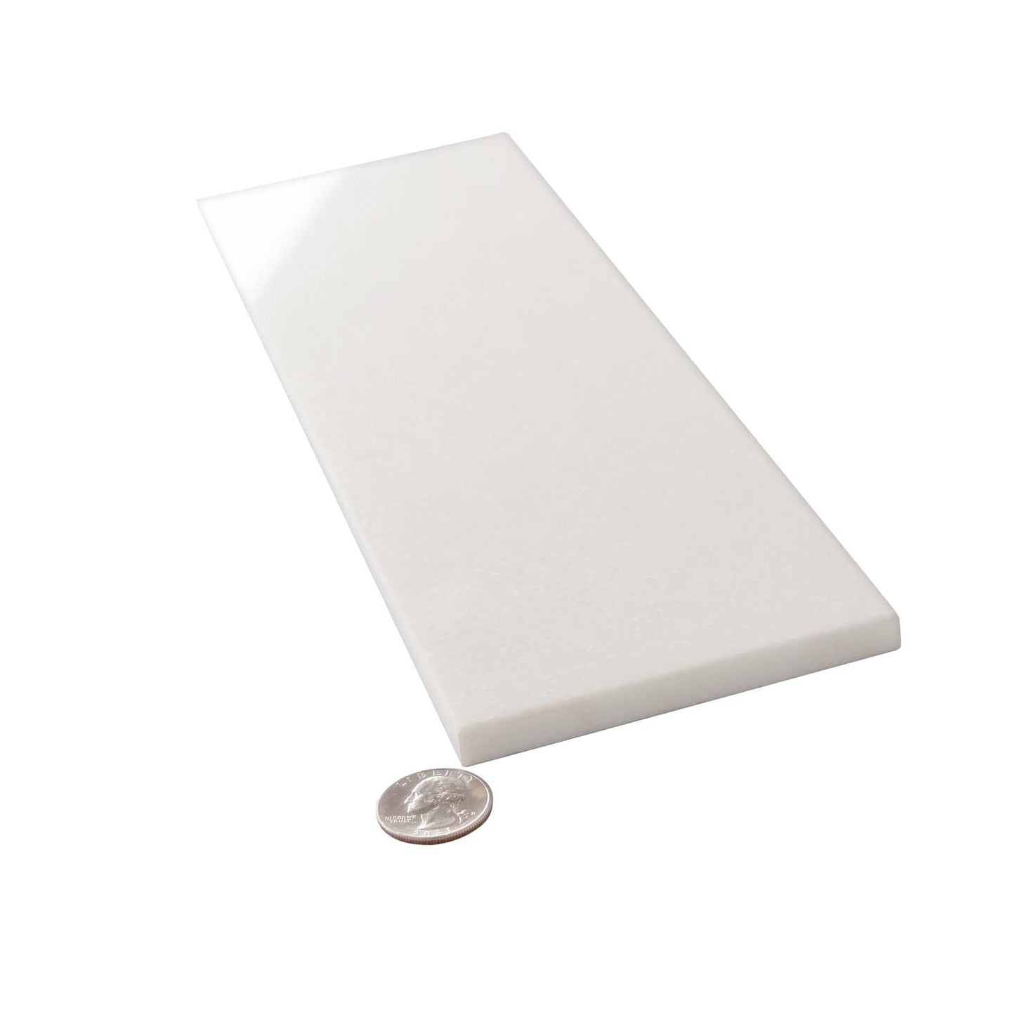 White 4x12 Polished Subway Thassos Marble Tile (15 pack, 5 sq ft/case)