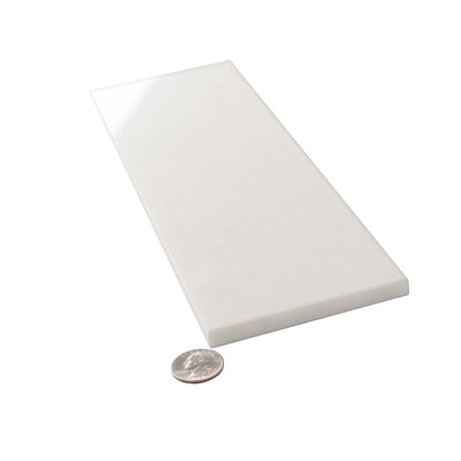 White 4x12 Polished Subway Thassos Marble Tile (15 pack, 5 sq ft/case)