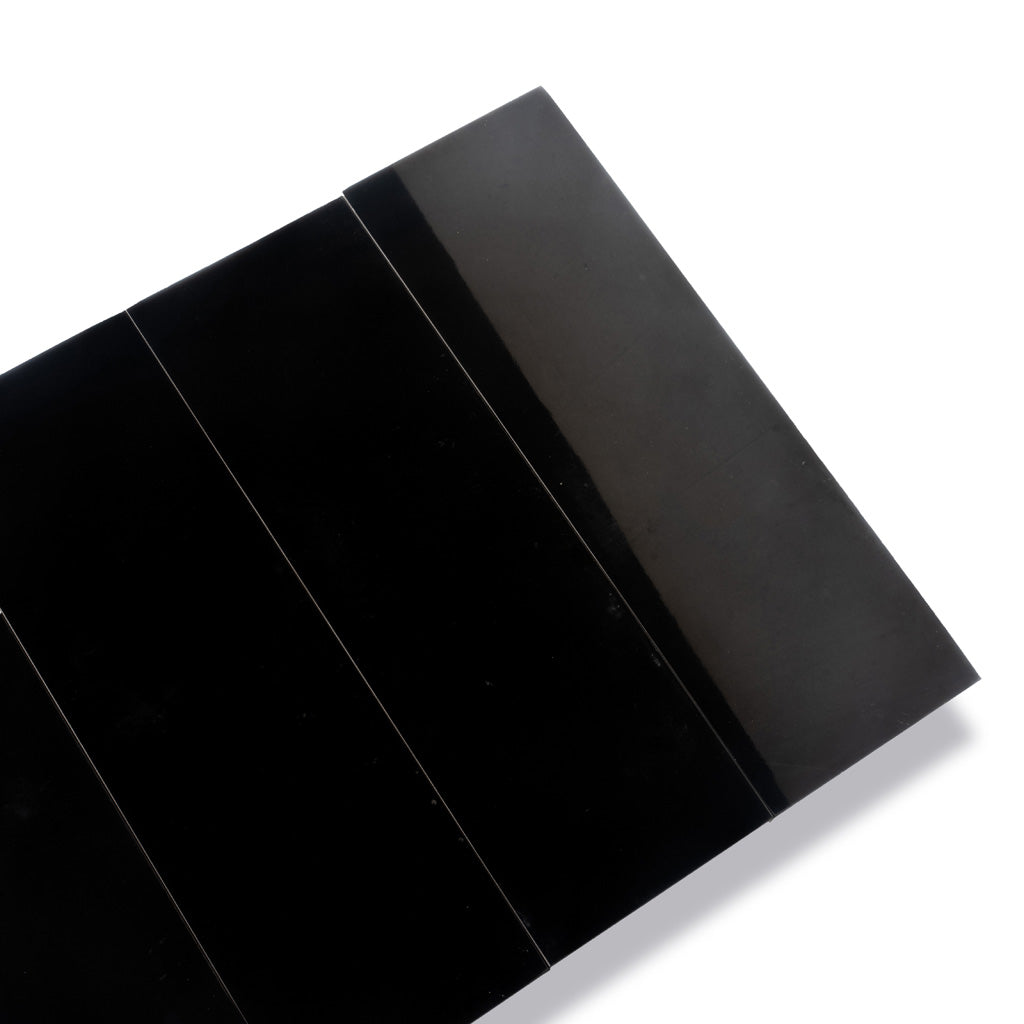 Eastern Black 4x12 Polished Subway Marble Tile (15 pack, 5 sq ft/case)