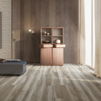Fiducia SPC Textured/Embossed 7"x60" Vinyl Flooring 6mm - Neutral Hale