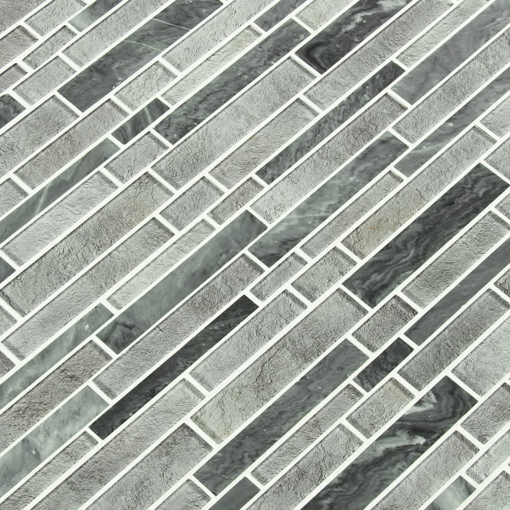 MSI Fountain Hills Interlocking Glass and Stone Mosaic Tile 11.61"x11.73"