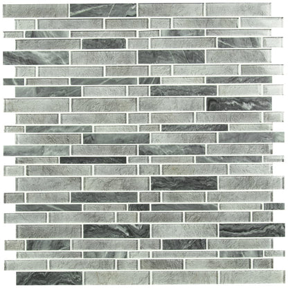 MSI Fountain Hills Interlocking Glass and Stone Mosaic Tile 11.61"x11.73"