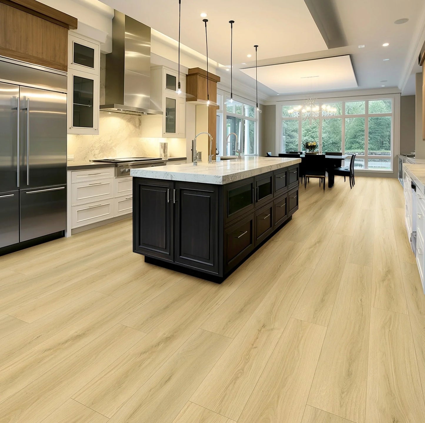 French Dove Embossed Matte 9.37"x60" Waterproof Laminate Flooring 12mm - Greek