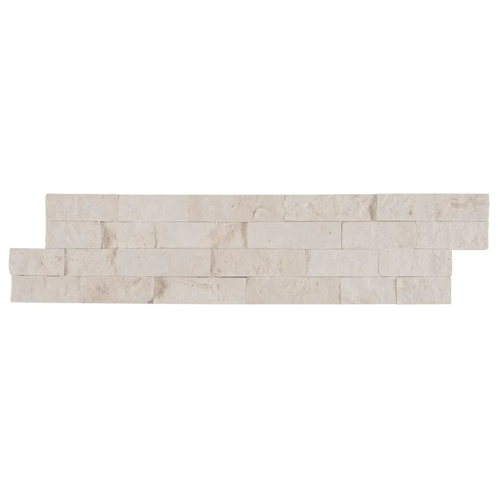 Freska splitface ledger panel 6X24 natural limestone wall tile LPNLLFRE624 product shot multiple tiles close up view