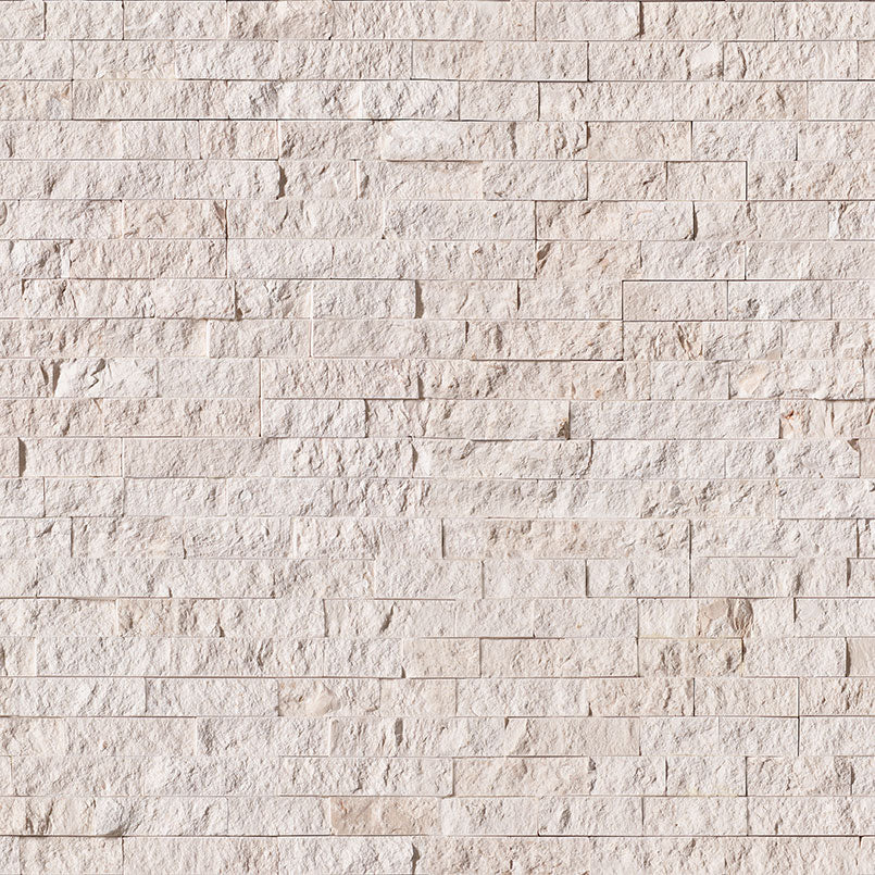 Freska splitface ledger panel 6X24 natural limestone wall tile LPNLLFRE624 product shot multiple tiles top view