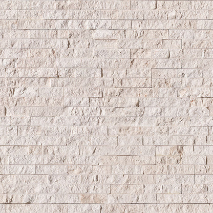 Freska splitface ledger panel 6X24 natural limestone wall tile LPNLLFRE624 product shot multiple tiles top view