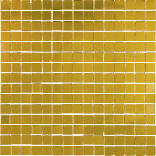 Amber Gold 12x12 Glossy Uniform Square Glass Mosaic Tile (20 pack, 20 sq ft/case) - Sample