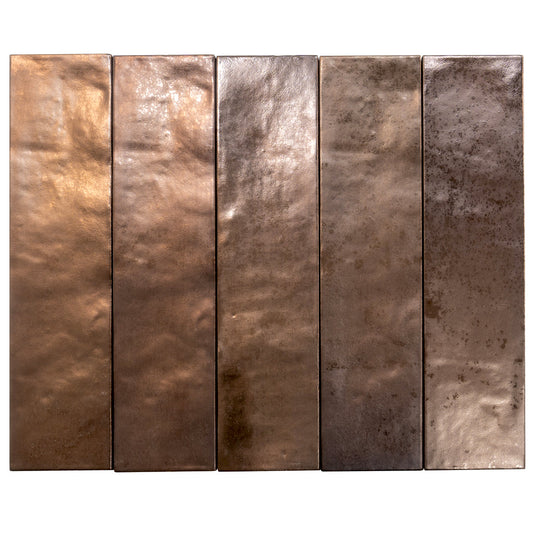 Bronze 2.5x10 Matte Ceramic Subway Tile (30 pack, 5.06 sq ft/case) - Sample