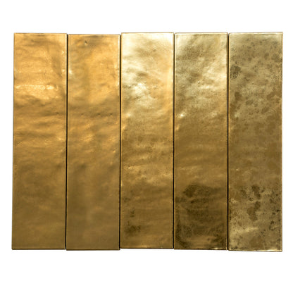 Golden Ochre 2.5x10 Matte Ceramic Subway Tile (30 pack, 5.06 sq ft/case) - Sample