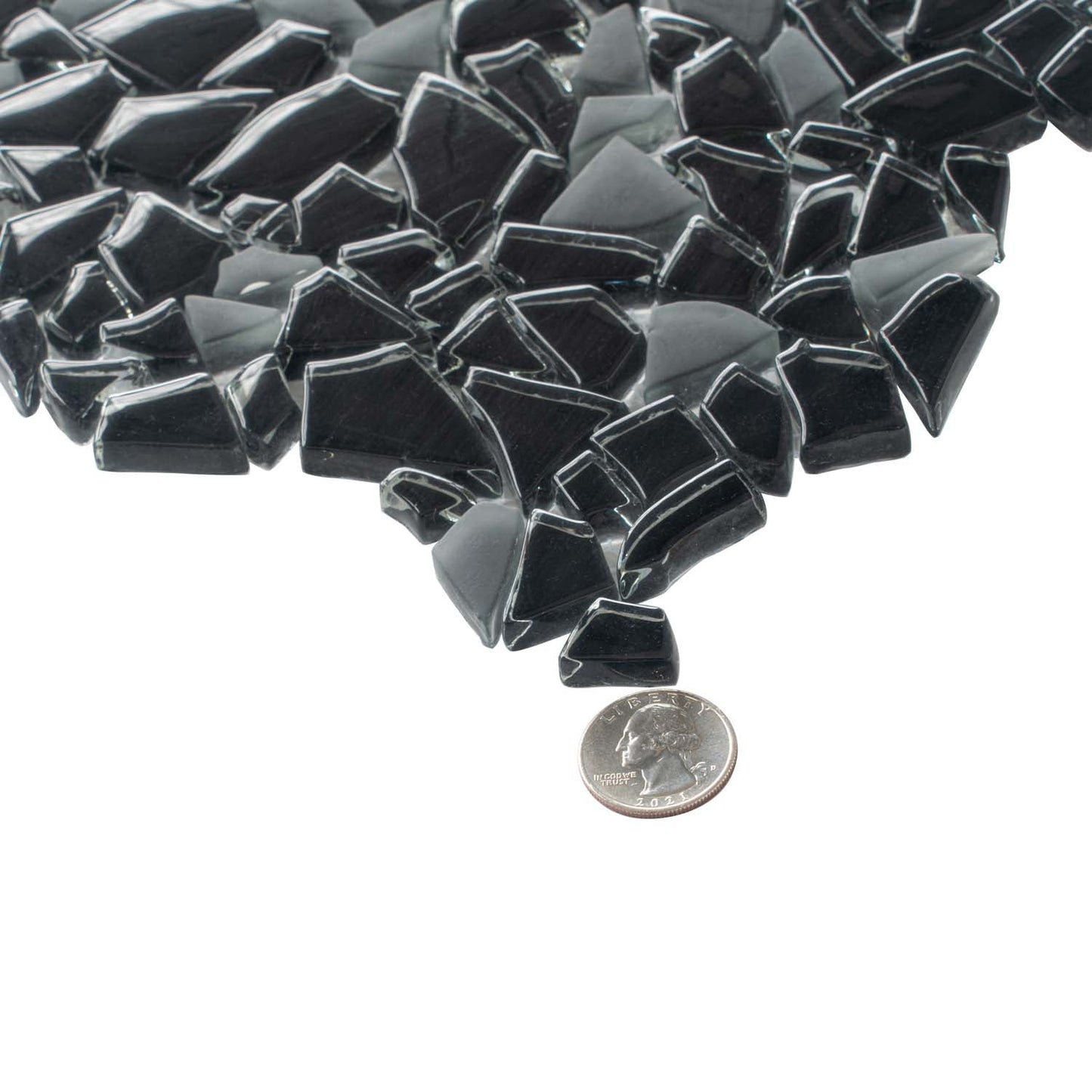 Black 11x11 Glossy Matte Multi-shaped Glass Mosaic Tile (5 pack, 4.36 sq ft/case)