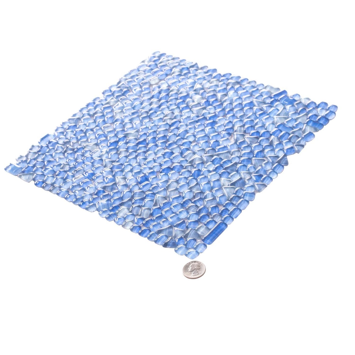 Blue 12x12 Glossy Multi-shaped Glass Mosaic Tile (5 pack, 4.83 sq ft/case)