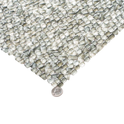 Gray 12x12 Glossy Multi-shaped Glass Mosaic Tile (5 pack, 4.83 sq ft/case)