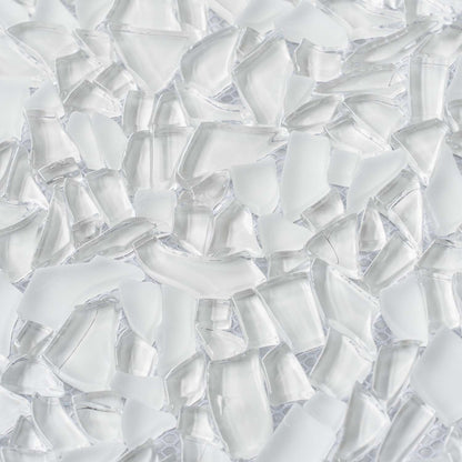 White 11x11 Glossy Matte Multi-shaped Glass Mosaic Tile (5 pack, 4.36 sq ft/case)