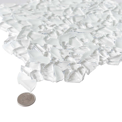 White 11x11 Glossy Matte Multi-shaped Glass Mosaic Tile (5 pack, 4.36 sq ft/case) - Sample
