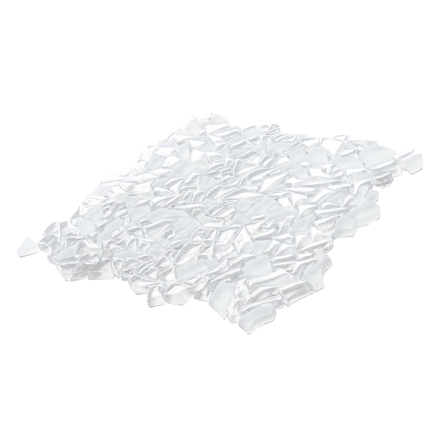 White 11x11 Glossy Matte Multi-shaped Glass Mosaic Tile (5 pack, 4.36 sq ft/case)