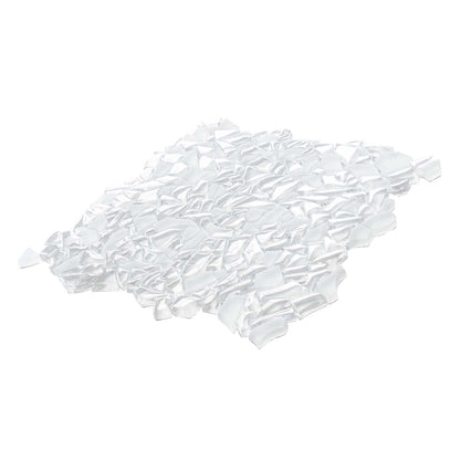 White 11x11 Glossy Matte Multi-shaped Glass Mosaic Tile (5 pack, 4.36 sq ft/case) - Sample