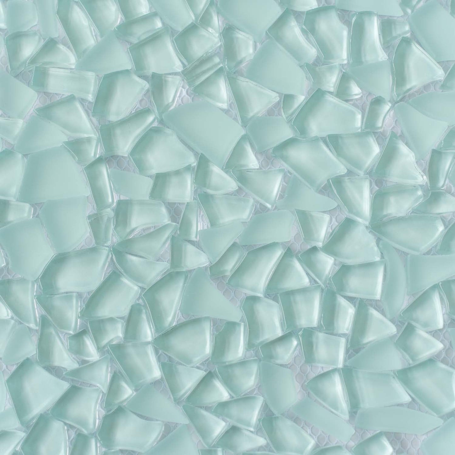 Tiffany Blue 11x11 Glossy Matte Multi-shaped Glass Mosaic Tile (5 pack, 4.36 sq ft/case)