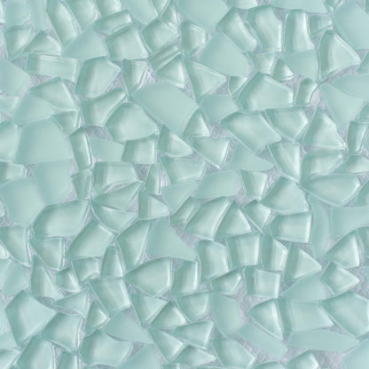 Tiffany Blue 11x11 Glossy Matte Multi-shaped Glass Mosaic Tile (5 pack, 4.36 sq ft/case) - Sample