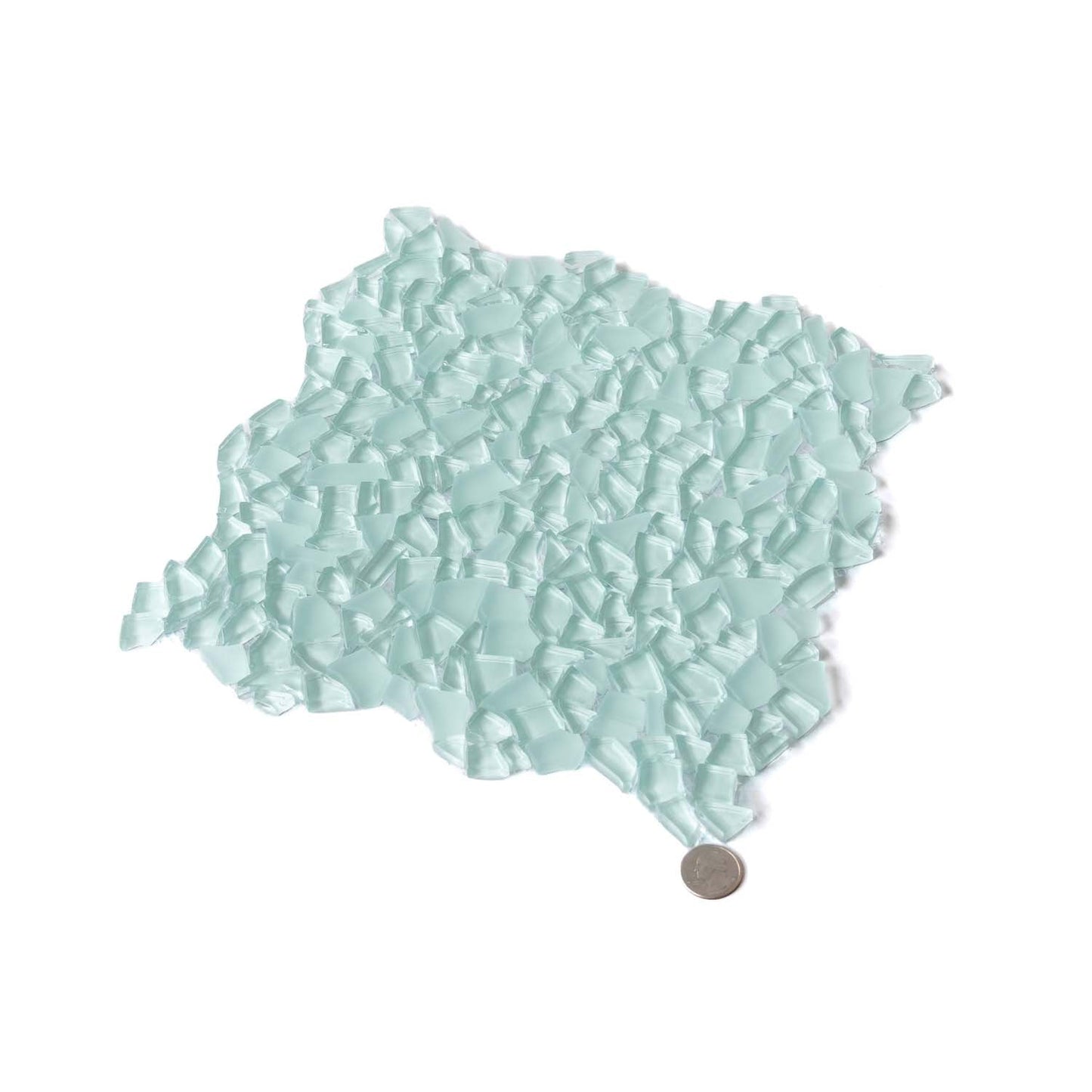 Tiffany Blue 11x11 Glossy Matte Multi-shaped Glass Mosaic Tile (5 pack, 4.36 sq ft/case)