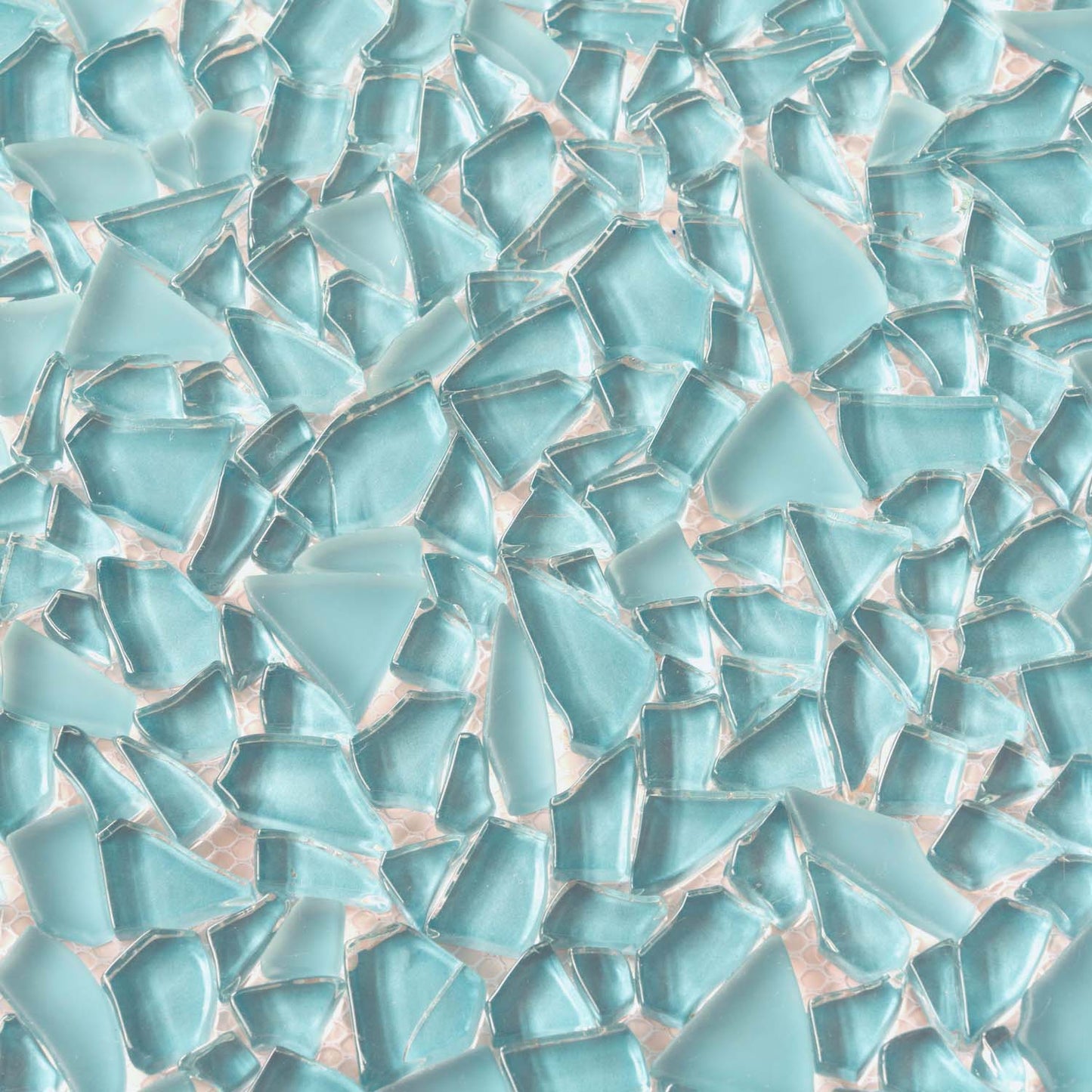 Sky Blue 11x11 Glossy Matte Multi-shaped Glass Mosaic Tile (5 pack, 4.36 sq ft/case)