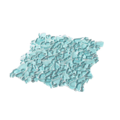 Sky Blue 11x11 Glossy Matte Multi-shaped Glass Mosaic Tile (5 pack, 4.36 sq ft/case)