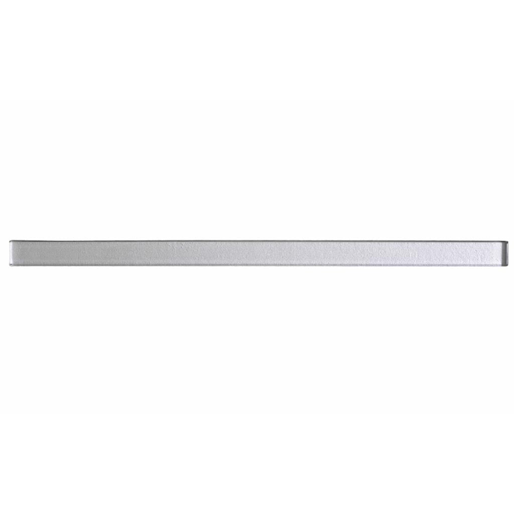 White 0.5x12 Glossy Glass Pencil Tile Trim (10 pack, 0.5 sq ft/case)