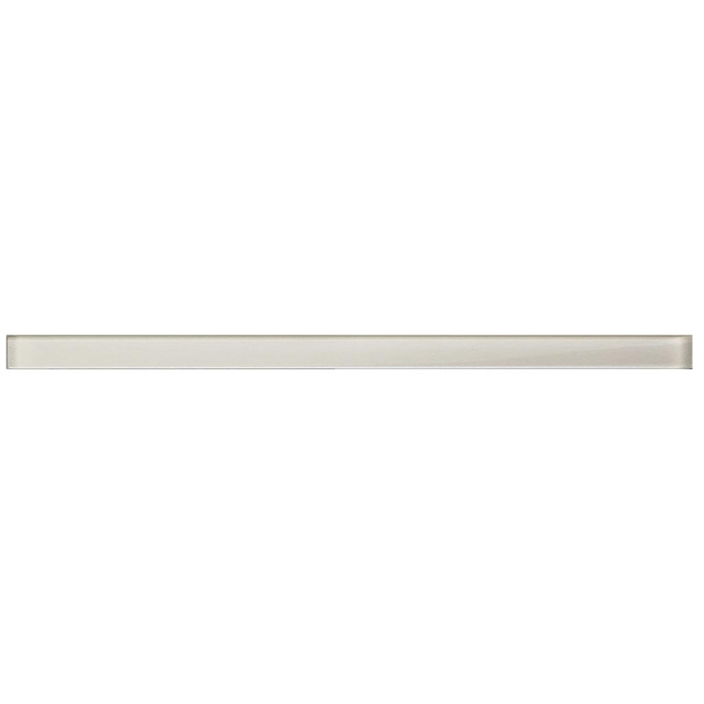 Pearl White 0.5x12 Glossy Glass Pencil Tile Trim (10 pack, 0.5 sq ft/case)