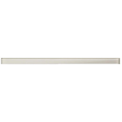 Pearl White 0.5x12 Glossy Glass Pencil Tile Trim (10 pack, 0.5 sq ft/case) - Sample