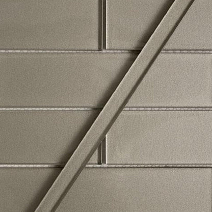 Ash Gray 0.5x12 Glossy Glass Pencil Tile Trim (10 pack, 0.5 sq ft/case)