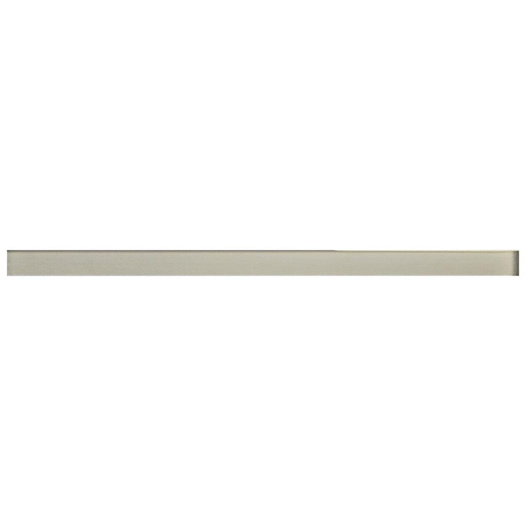 Ash Gray 0.5x12 Glossy Glass Pencil Tile Trim (10 pack, 0.5 sq ft/case) - Sample